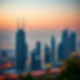 Stunning view of DIFC Park Towers showcasing the iconic skyline