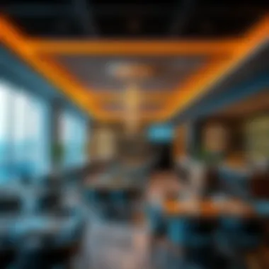 Modern Restaurant Ambiance at JBR Interior of a modern restaurant in JBR, highlighting contemporary design and vibrant atmosphere