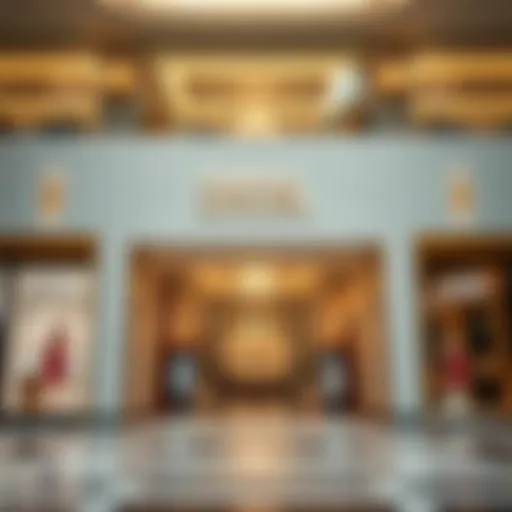 Luxurious storefront at Diore Yas Mall