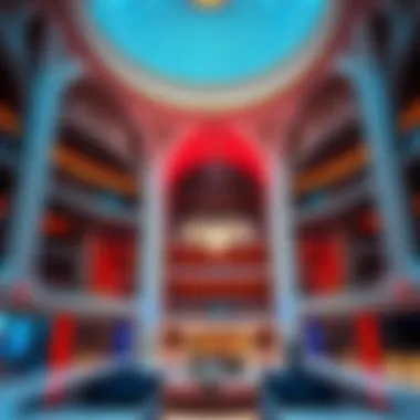 Interior design showcasing the grandeur of Dubai Arena