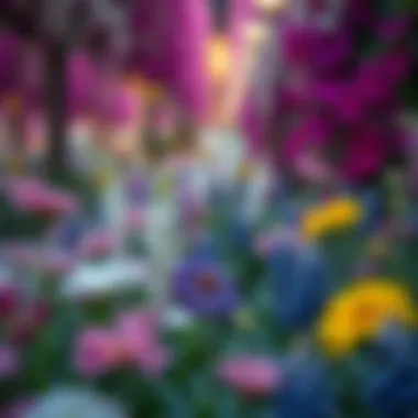 Seasonal blooms showcasing the garden's diversity