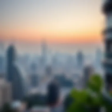 Vibrant Dubai Neighborhoods Panoramic view of Dubai skyline highlighting vibrant neighborhoods