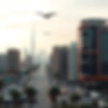 A visual representation of Dubai's skyline with real estate properties.