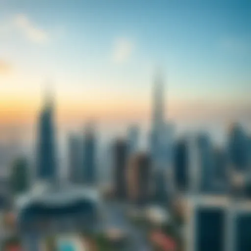 Dubai Skyline: A Hub for Real Estate Investment Aerial view of Dubai's skyline showcasing iconic real estate developments