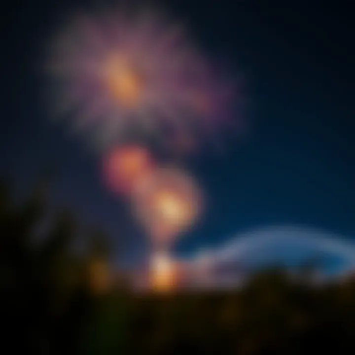 Spectacular fireworks lighting up the night sky