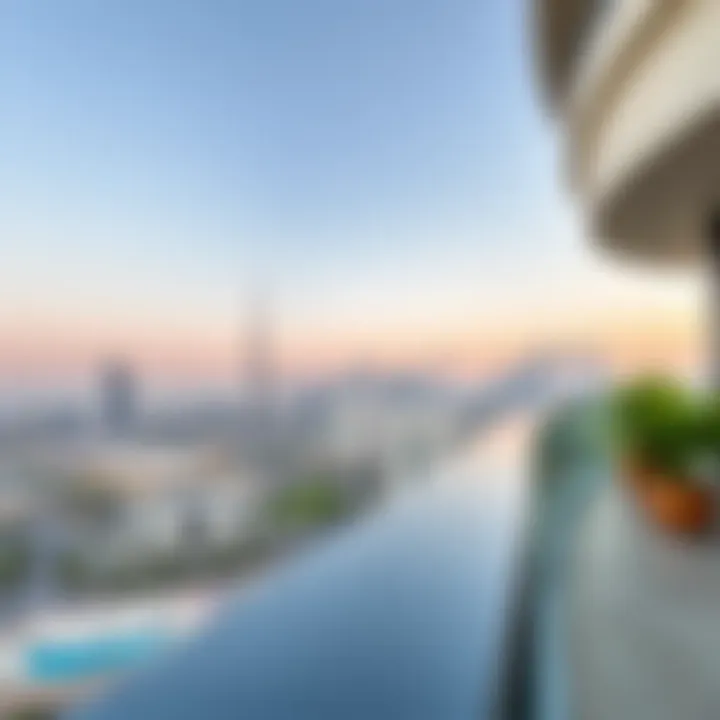 Stunning Views of Dubai Skyline from Ellington Views Panoramic view of Dubai skyline from Ellington Views