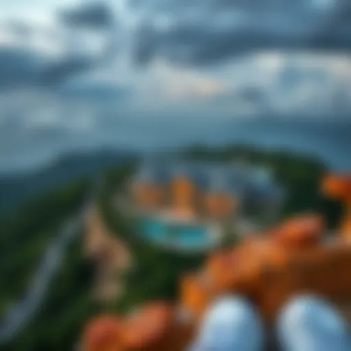 Aerial view of Ewan Residence Dip showcasing its geographic location