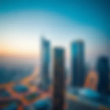 Integration of Exchange Towers in Dubai's Skyline Panoramic view showcasing the integration of exchange towers