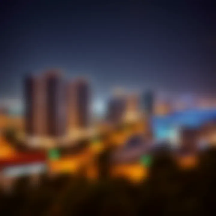 Panoramic view of the strategic location of Acico Business Park in Dubai