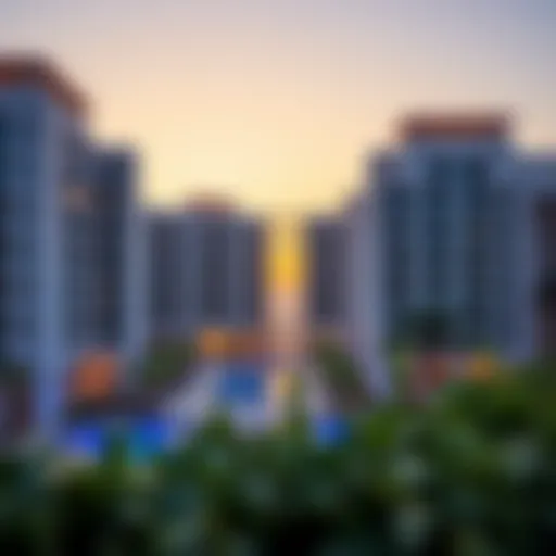 Stunning architectural view of Adagio in Palm Jumeirah