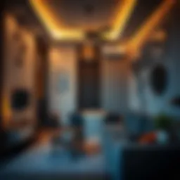 Modern studio interior showcasing stylish decor and functional space