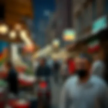 Bustling Market Scene in Al Karama Bustling market scene in Al Karama highlighting community life