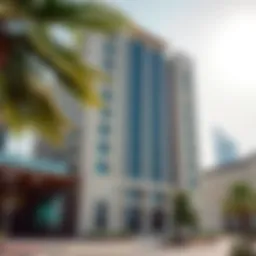 Striking facade of Al Khair Building under sunlight