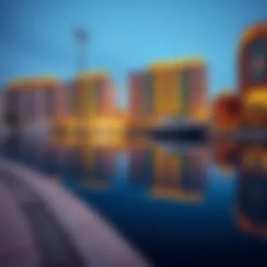 Architectural Reflections at Al Majaz Architectural beauty of Al Majaz buildings reflected in the water