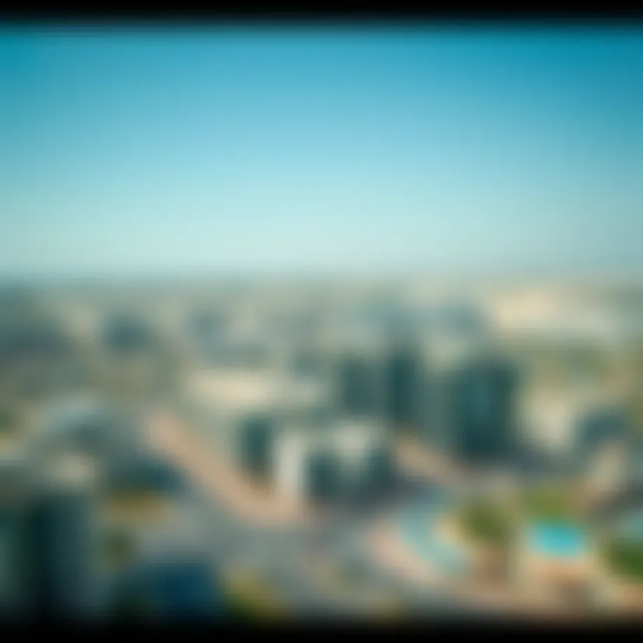 Aerial view showcasing the urban landscape of Al Nahda 1