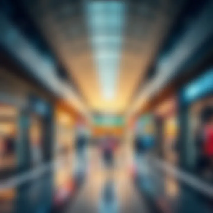 Vibrant Retail Environment at Al Quoz Mall Interior shopping area filled with diverse retail options