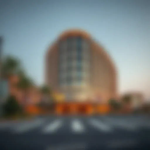 Architectural Marvel of Al Sharhan Building Exterior view of Al Sharhan Building showcasing its architectural design