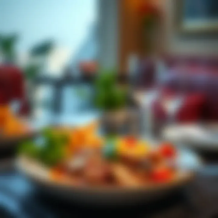 A beautifully arranged dish featuring traditional Lebanese cuisine from مطعم الو بيروت