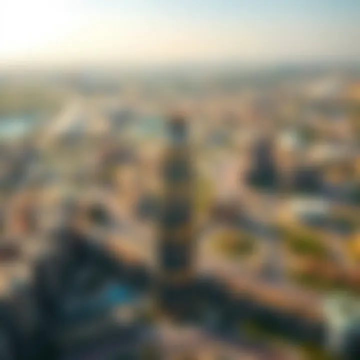 Aerial view of Dubai Silicon Oasis highlighting Apricot Tower's strategic location