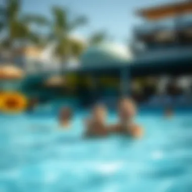 Family Fun in the Wave Pool Family enjoying a relaxing day at a wave pool