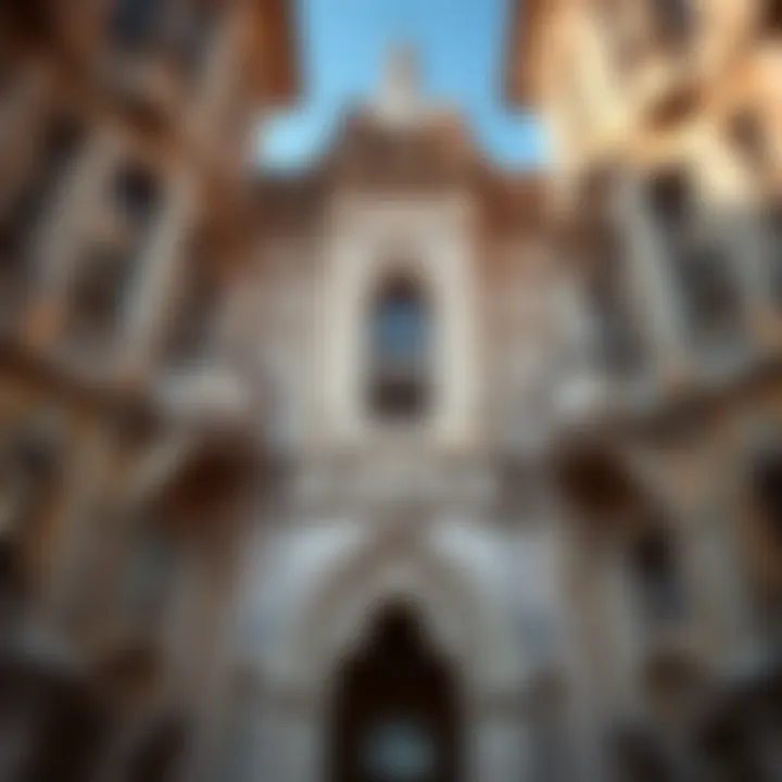 Intricate details of palace tower architecture