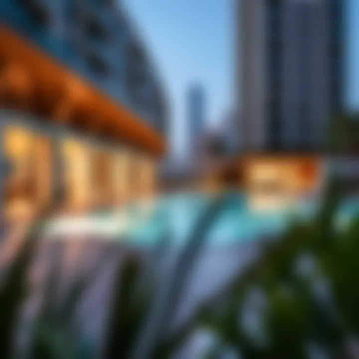 Stylish amenities and pool area in Avant Tower