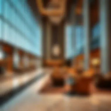 Luxurious lobby interior of Avant Tower