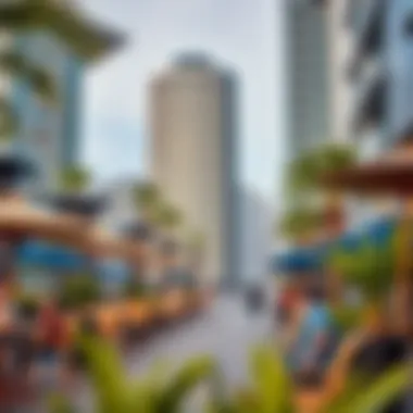 Vibrant community life in Dubai Marina with cafes and parks