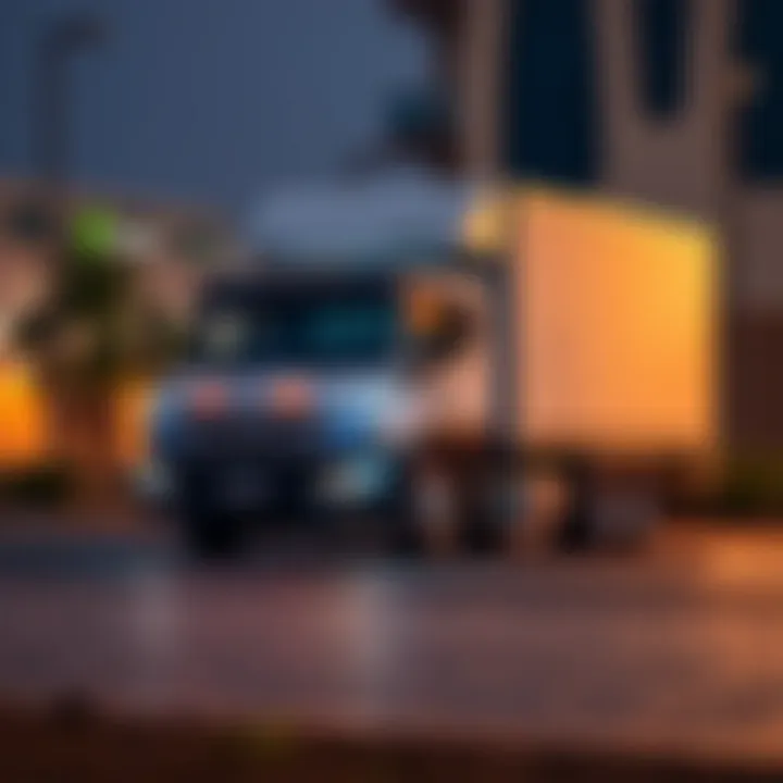 Elegant moving truck showcasing efficiency