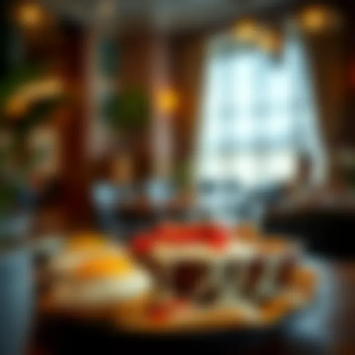 Close-up of a traditional dish being enjoyed at a local breakfast spot