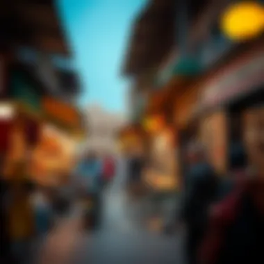 The lively market scene in برجمان, highlighting local commerce and lifestyle