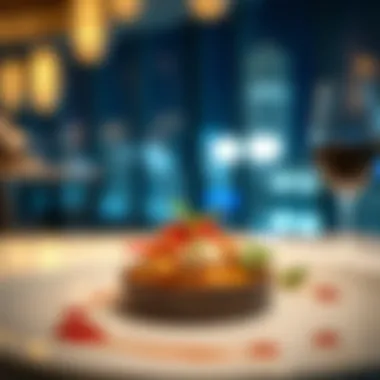 Gourmet dish beautifully plated