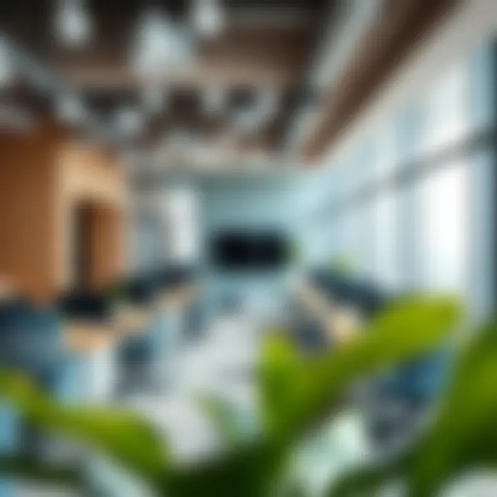 Flexible workspace in a business center