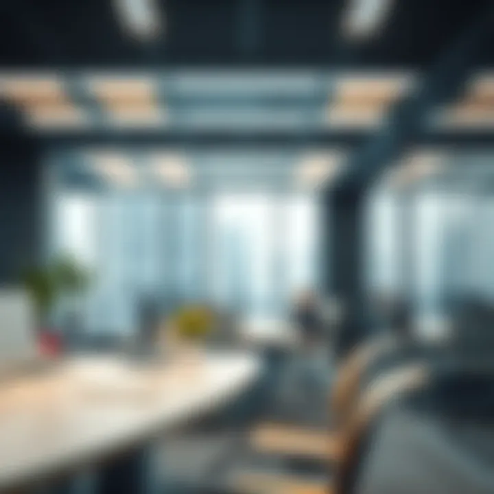 Business center amenities showcasing technology