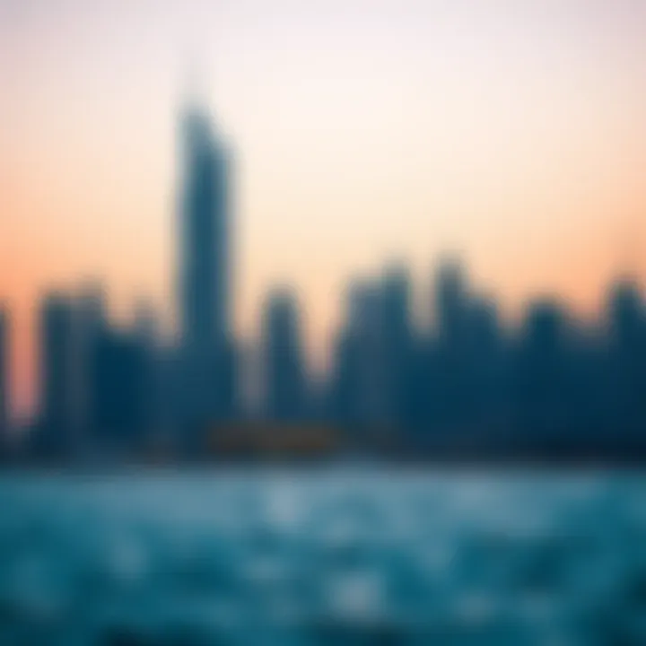 Business Bay skyline with Citadel Tower prominently featured