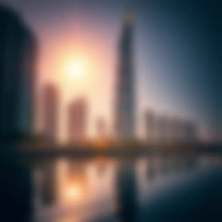 Stunning view of Citadel Tower reflecting on the water