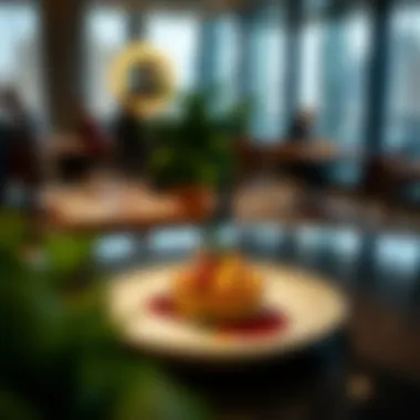 A delectable dish presented beautifully in a Bay Square restaurant