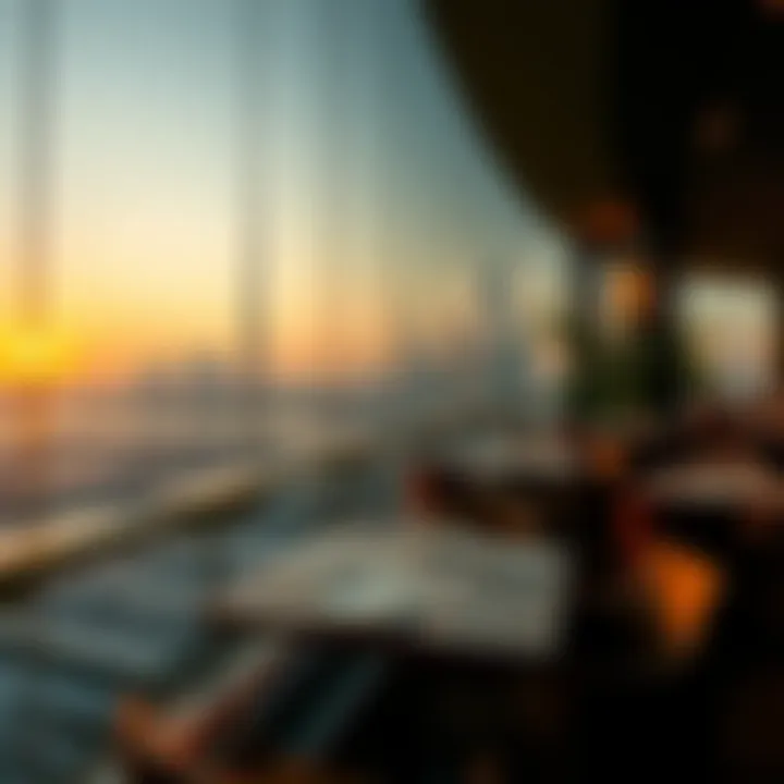 Dubai Skyline from مطعم برج الخان A scenic view of Dubai's skyline from the restaurant