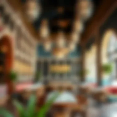 Vibrant Interior of مطعم برج الخان The vibrant interior design of مطعم برج الخان