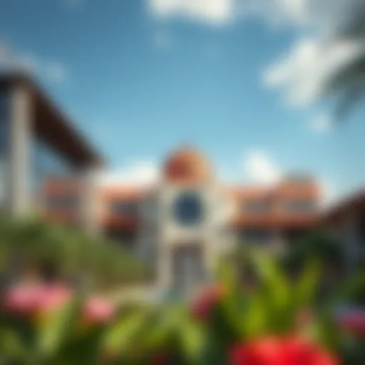 Stunning view of Discovery Gardens architecture
