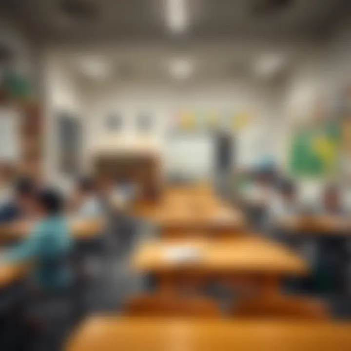 Engaging Classroom Atmosphere A welcoming classroom filled with educational resources