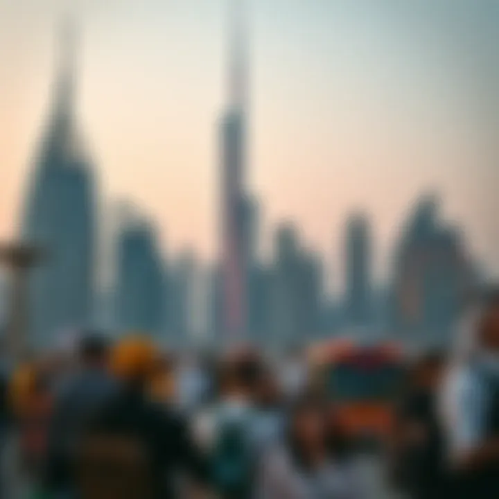 Vibrant city skyline featuring iconic architecture