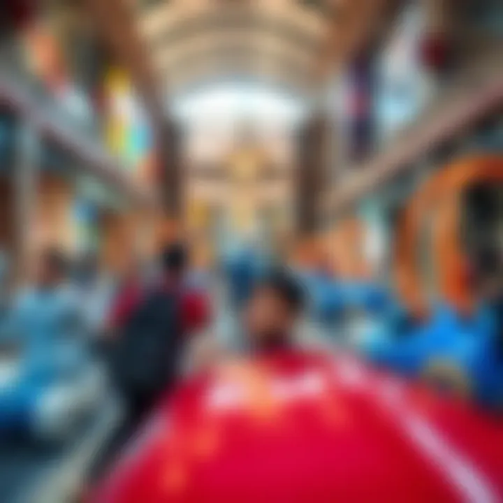 Visitors enjoying leisure activities inside Dubai Mall