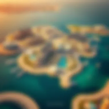 The serene beauty of the Palm Jumeirah from a bird's-eye view