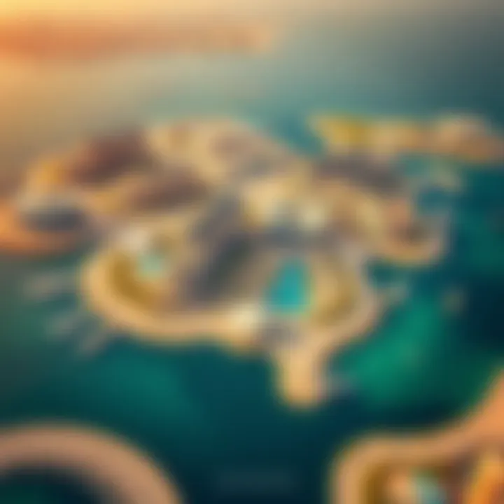 The serene beauty of the Palm Jumeirah from a bird's-eye view