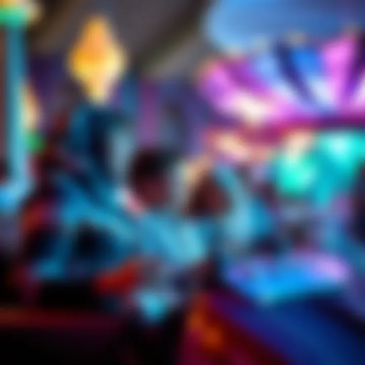 Family enjoying the entertainment options