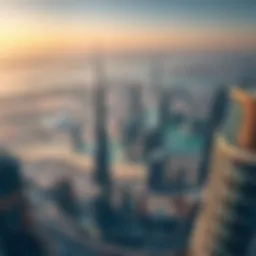 Aerial view of Dubai's skyline showcasing modern architecture