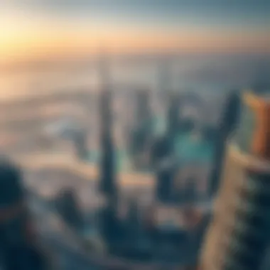 Majestic Skyline of Dubai Aerial view of Dubai's skyline showcasing modern architecture