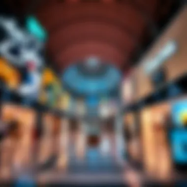 The vibrant atmosphere of the Dubai Mall, showcasing luxury shopping