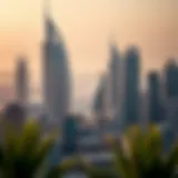 Aerial view of Dubai's skyline showcasing modern architecture